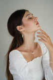 14kgf white coral pierce