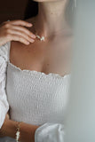 14kgf white coral necklace