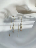 14kgf white coral pierce