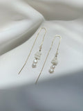 14kgf white coral pierce