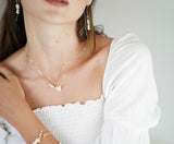 14kgf white coral pierce