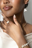 Starlit 14k baroque pearl ring