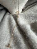 Uneven Grace mixed chain adjustable necklace