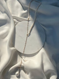 14kgf pearl chain with water drop pearl adjustable necklace