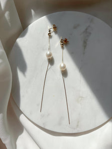 Freshwater pearl long pierce