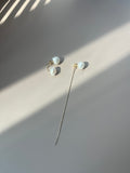 Lumière 14k asymmetry pearl pierce