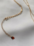 Baroque drop pearl link chain necklace