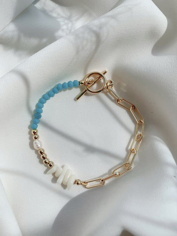 14kgf Turquoise blue coral bracelet