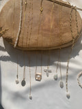 Baroque pearl 14kgf box chain necklace