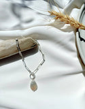 SV925 link chain pearl bracelet
