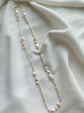 14kgf summer mixed pearl long necklace